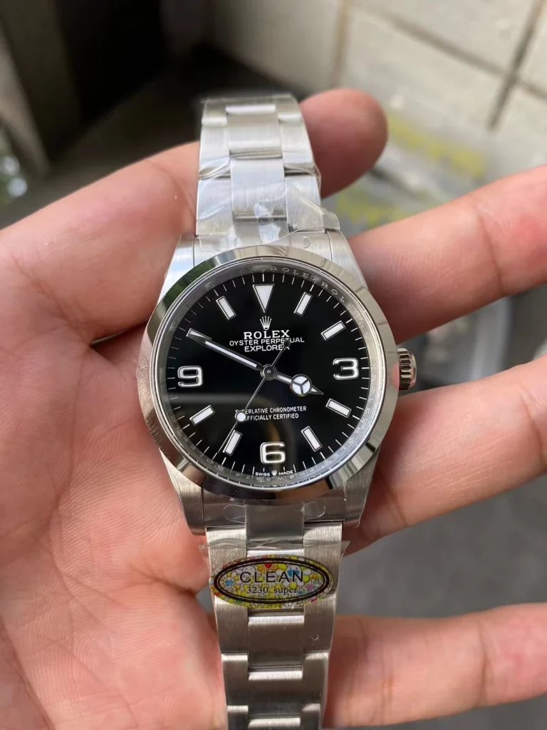 Clean Factory Rolex Explorer 124270 36mm A3230 Black Dial with Large 3,6,9 & Stick Markers