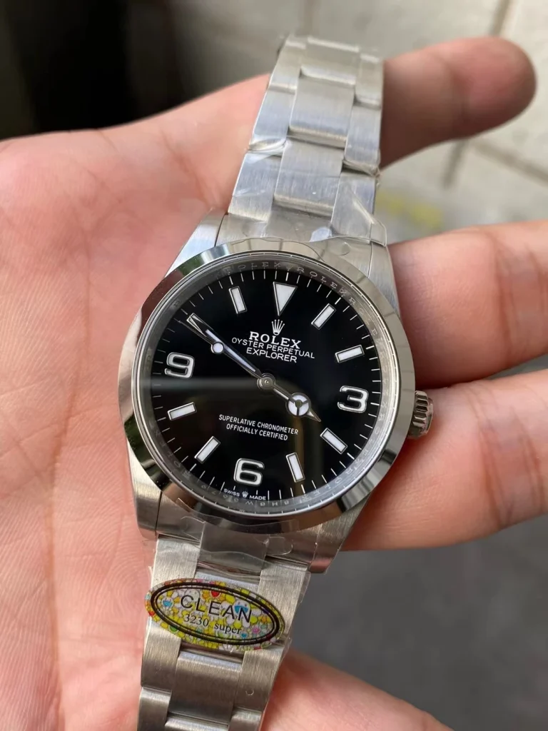 Clean Factory Rolex Explorer 124270 36mm A3230 Black Dial with Large 3,6,9 & Stick Markers