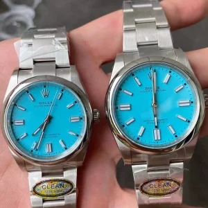 Clean Factory Rolex Oyster Perpetual 124300 41mm 3230 Tiffany Blue Dial with Stick Markers Bracelet