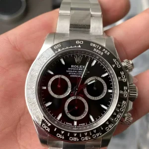 Clean Factory Rolex Daytona 126500 40mm SH4131 Superlumed black dial and hands in blue color Bracelet