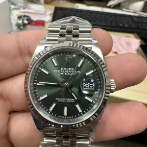 Clean Factory Rolex Datejust 126234 36mm SH3235 Green dial Jubilee bracelet