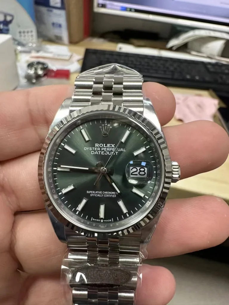 Clean Factory Rolex Datejust 126234 36mm SH3235 Green dial Jubilee bracelet