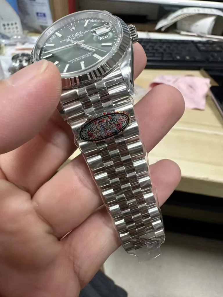 Clean Factory Rolex Datejust 126234 36mm SH3235 Green dial Jubilee bracelet