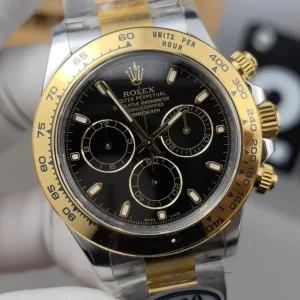 Clean Factory Rolex Daytona 116503 40mm SA4130 Superlumed black dial and hands in correct blue color Bracelet