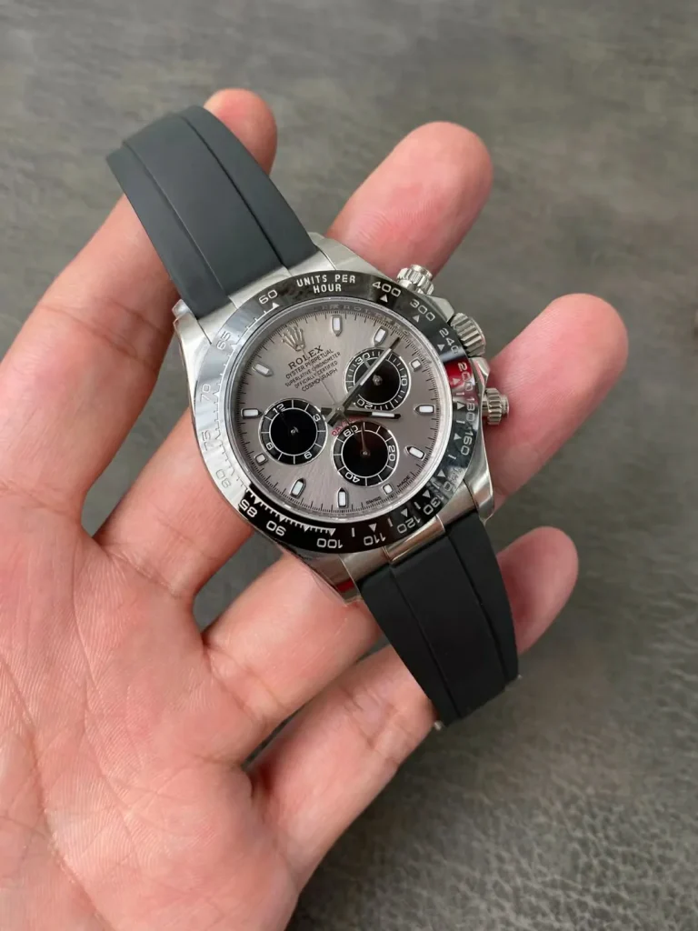 Clean Factory Rolex Daytona 116519 40mm Gray Dial Oysterflex strap