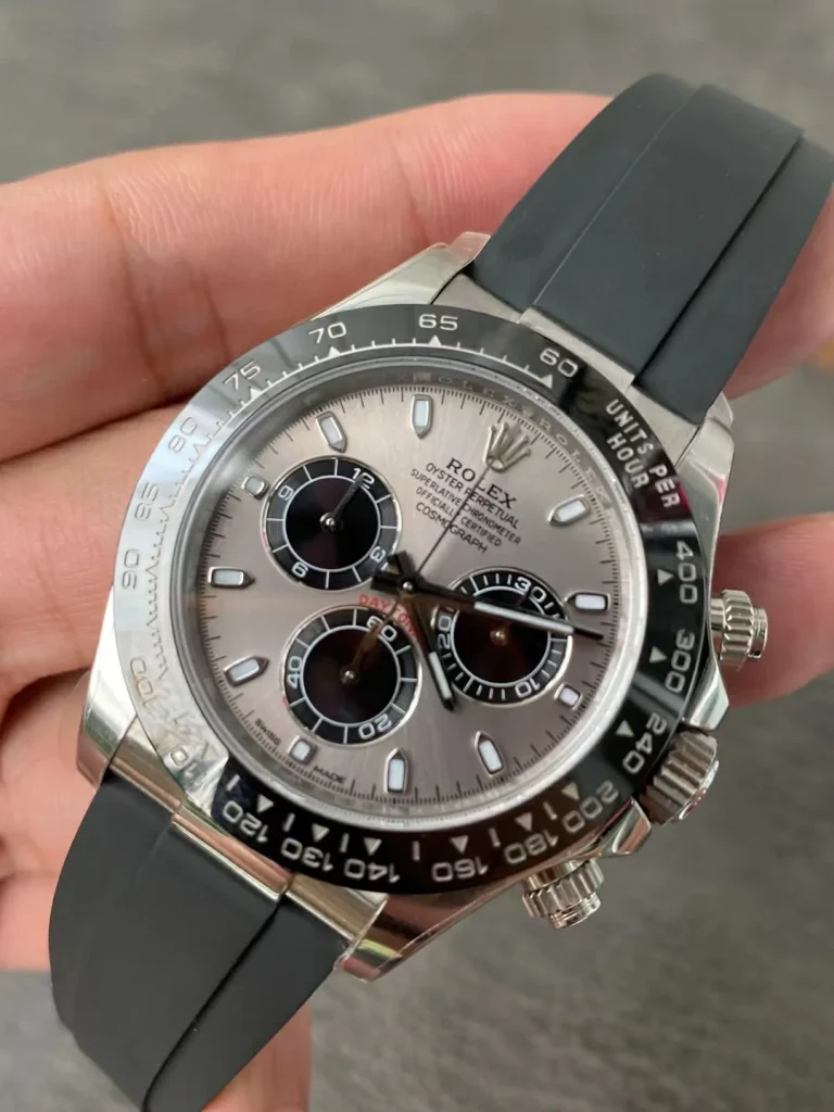 Clean Factory Rolex Daytona 116519 40mm Gray Dial Oysterflex strap