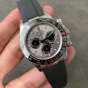 Clean Factory Rolex Daytona 116519 40mm Gray Dial Oysterflex strap