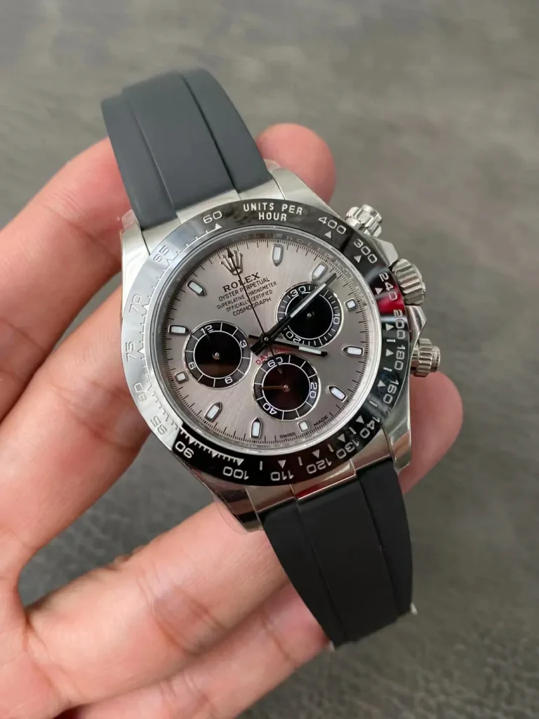 Clean Factory Rolex Daytona 116519 40mm Gray Dial Oysterflex strap