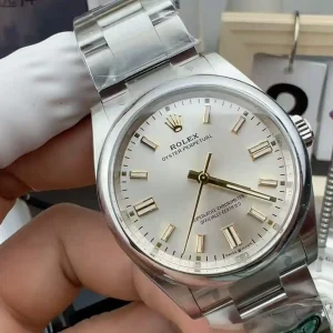Clean Factory Rolex Oyster Perpetual 126000 36mm 3230 Silver Dial with Stick Markers Bracelet