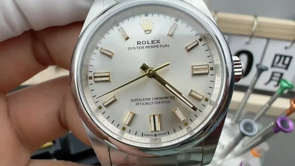 Clean Factory Rolex Oyster Perpetual 126000 36mm 3230 Silver Dial with Stick Markers Bracelet