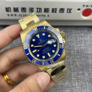 Clean Factory Rolex Submariner 116618LB 40mm 3135 Blue Dial with Dot Markers