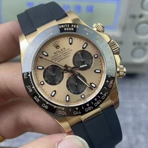 Clean Factory Rolex Daytona 116515 40mm 4130 RG Dial with Stick Markers Rubber strap