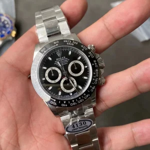 Clean Factory Rolex Daytona 116500 40mm V3 Clean Factory Superlumed black dial and hands in correct blue Bracelet