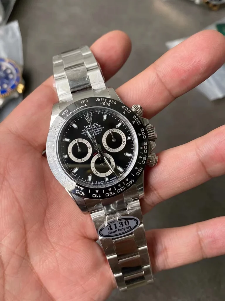 Clean Factory Rolex Daytona 116500 40mm V3 Clean Factory Superlumed black dial and hands in correct blue Bracelet