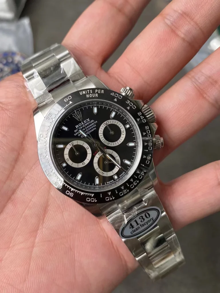 Clean Factory Rolex Daytona 116500 40mm V3 Clean Factory Superlumed black dial and hands in correct blue Bracelet