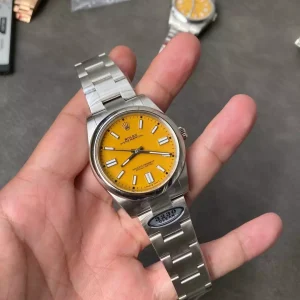 Clean Factory Rolex Oyster Perpetual 124300 41mm 3230 Yellow dial Bracelet