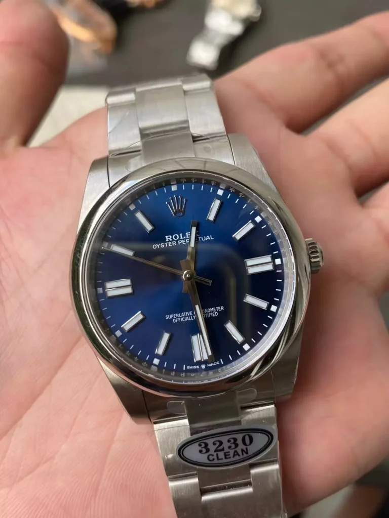 Clean Factory Rolex Oyster Perpetual 124300 41mm 3230 Blue dial Bracelet