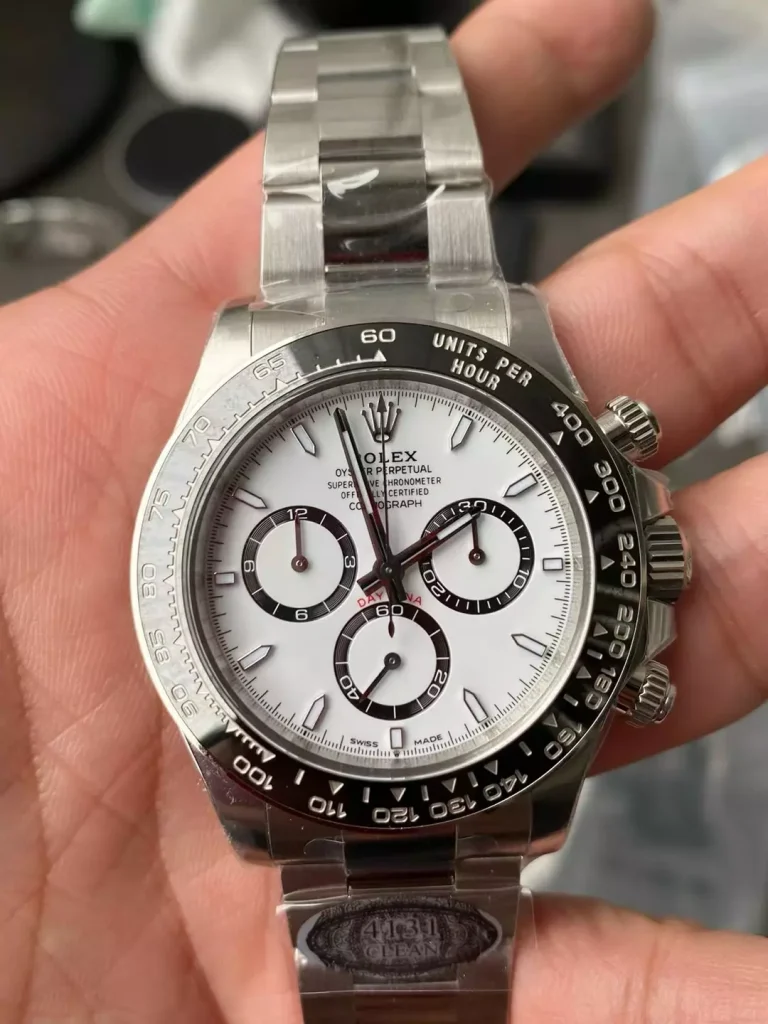 Clean Factory Rolex Daytona 126500 40mm SH4131 Clean Factory Superlumed White dial and hands in correct blue Bracelet