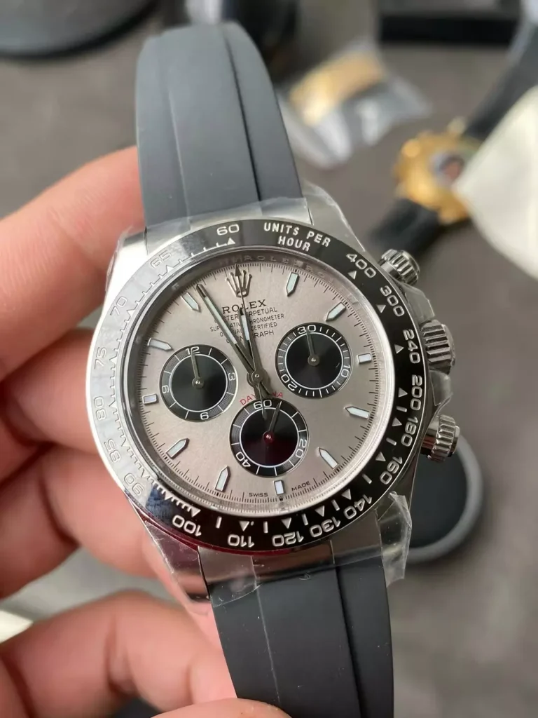Clean Factory Rolex Daytona 126519 40mm SH4131 Grey Dial Oysterflex strap