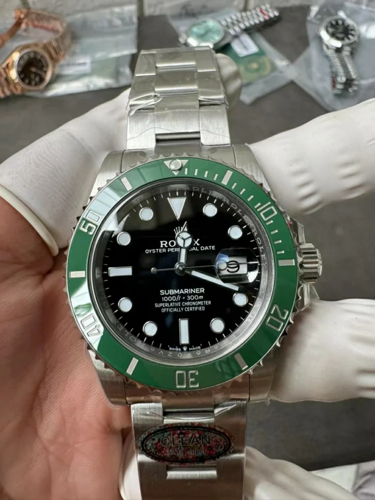 Clean Factory Rolex Submariner 126610 41mm 3235 Black Dial with Dot Markers with Blue Superlume Applied Bracelet
