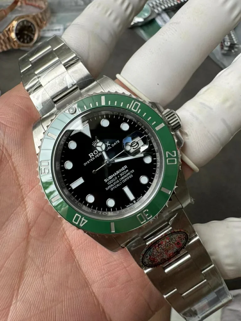 Clean Factory Rolex Submariner 126610 41mm 3235 Black Dial with Dot Markers with Blue Superlume Applied Bracelet