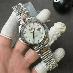 Clean Factory Rolex Datejust 126334 41mm 3235 Mother of Pearl Dial with Diamonds Markers Jubilee bracelet