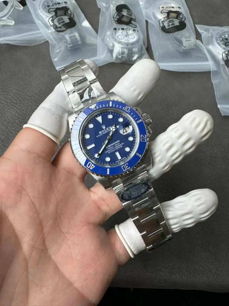 Clean Factory Rolex Submariner 116619LB 41mm DD3135 Blue Dial with Dot Markers (Super Blue Superlume Applied)
