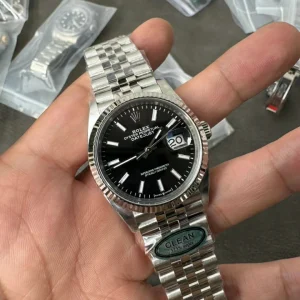 Clean Factory Rolex Datejust 126234 36mm SH3235 Black Dial with Stick Markers Jubilee bracelet