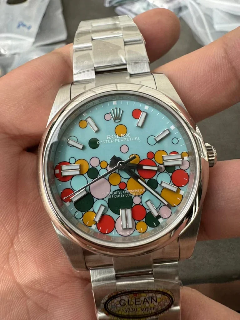 Clean Factory Rolex Oyster Perpetual 124300 41mm 3230 Celebration Dial with Stick Markers Bracelet