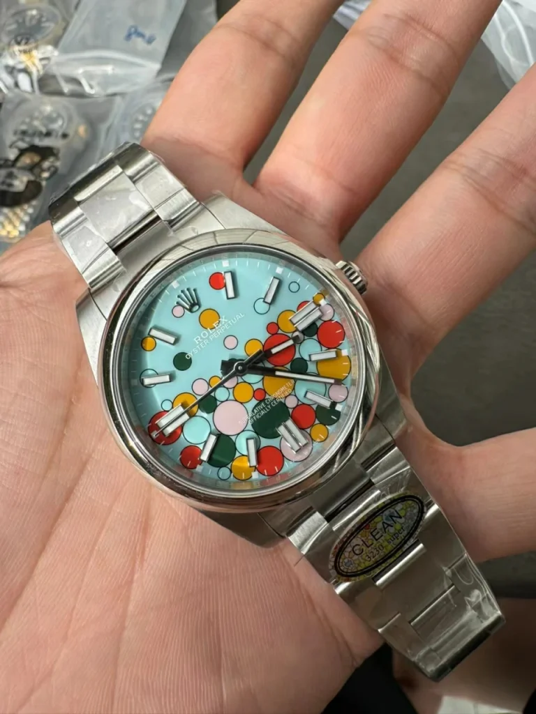 Clean Factory Rolex Oyster Perpetual 124300 41mm 3230 Celebration Dial with Stick Markers Bracelet