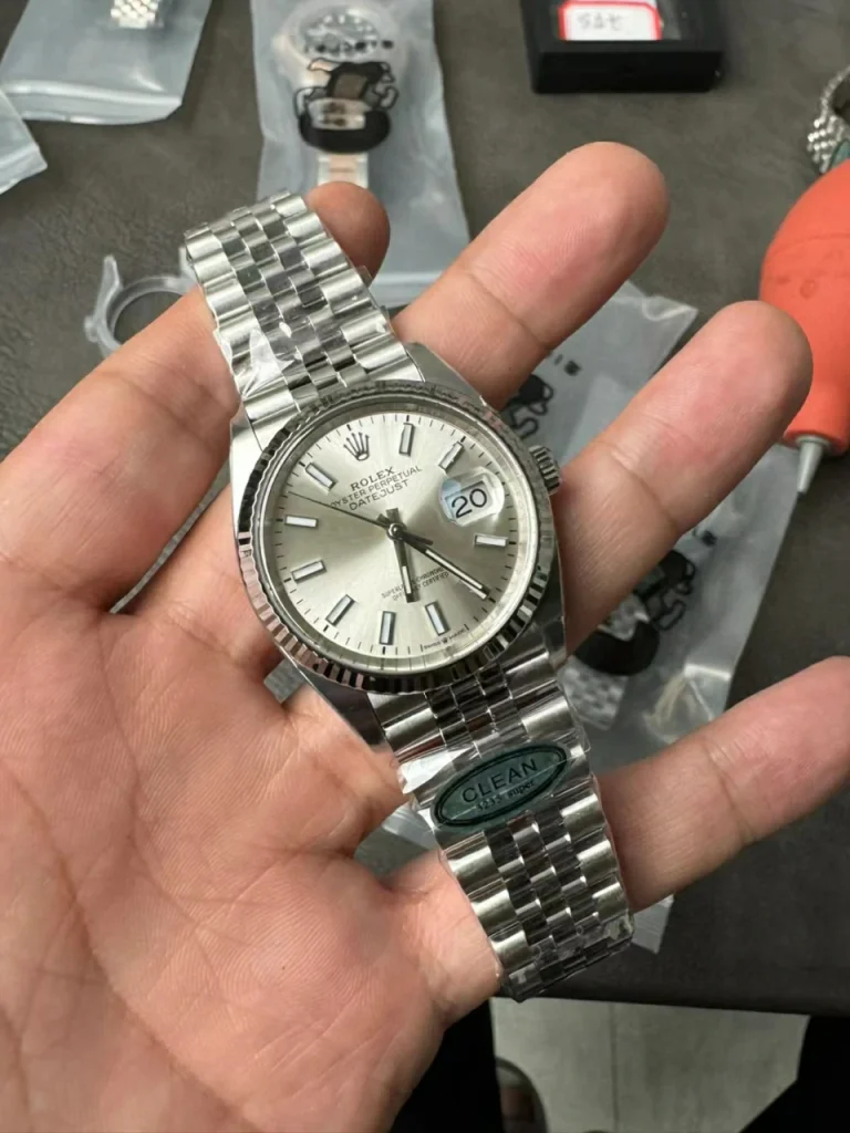 Clean Factory Rolex Datejust 126234 36mm SH3235 Silver dial Jubilee bracelet