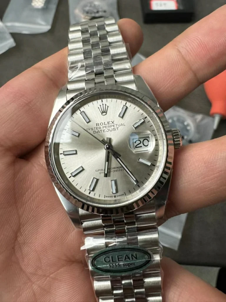 Clean Factory Rolex Datejust 126234 36mm SH3235 Silver dial Jubilee bracelet
