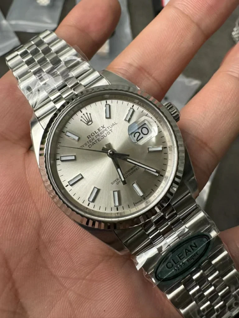 Clean Factory Rolex Datejust 126234 36mm SH3235 Silver dial Jubilee bracelet