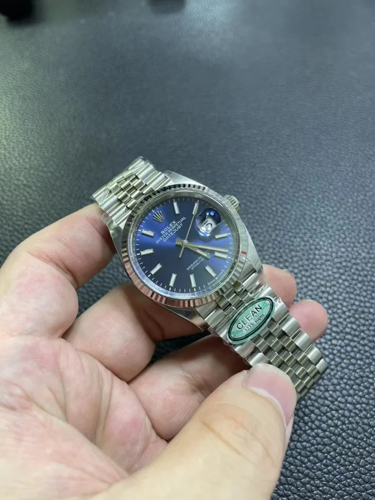 Clean Factory Rolex Datejust 126234 36mm SH3235 Blue Dial with Stick Markers Jubilee bracelet