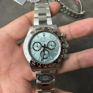 Clean Factory Rolex Daytona 126506 40mm SH4131 Ice Blue Dial Stick Markers Bracelet