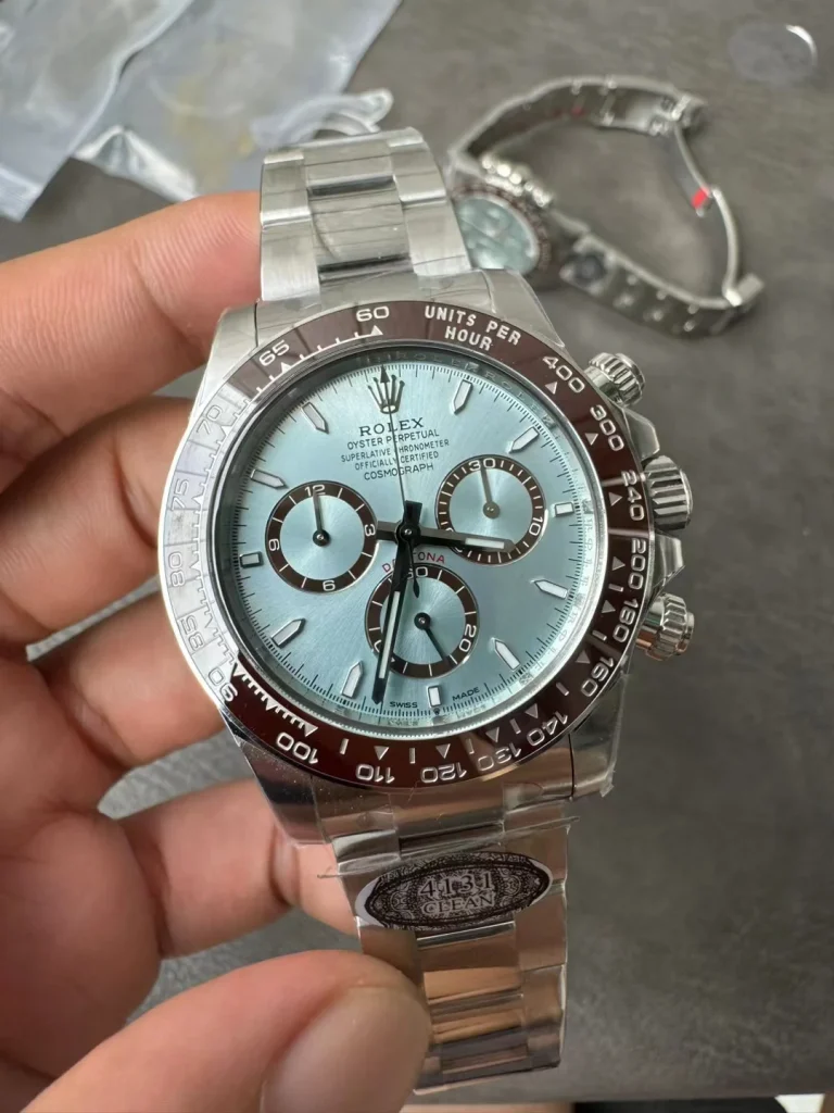 Clean Factory Rolex Daytona 126506 40mm SH4131 Ice Blue Dial Stick Markers Bracelet