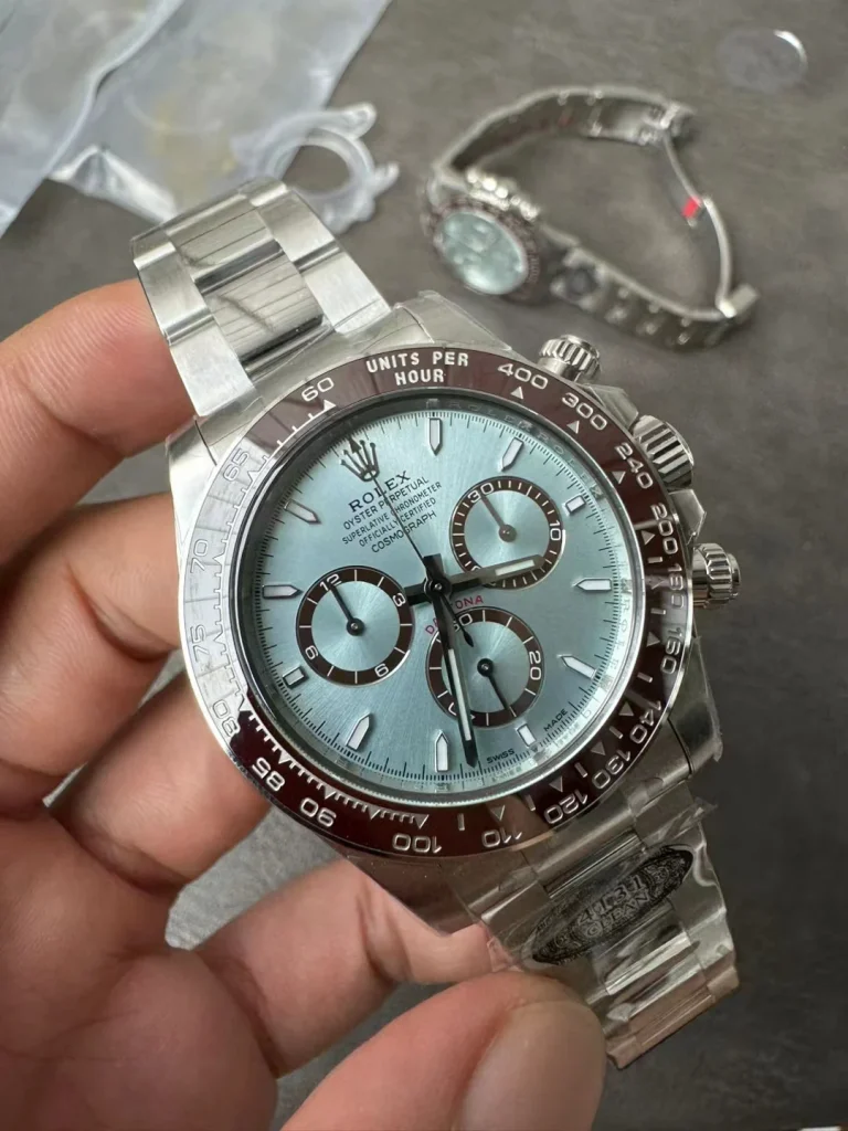 Clean Factory Rolex Daytona 126506 40mm SH4131 Ice Blue Dial Stick Markers Bracelet