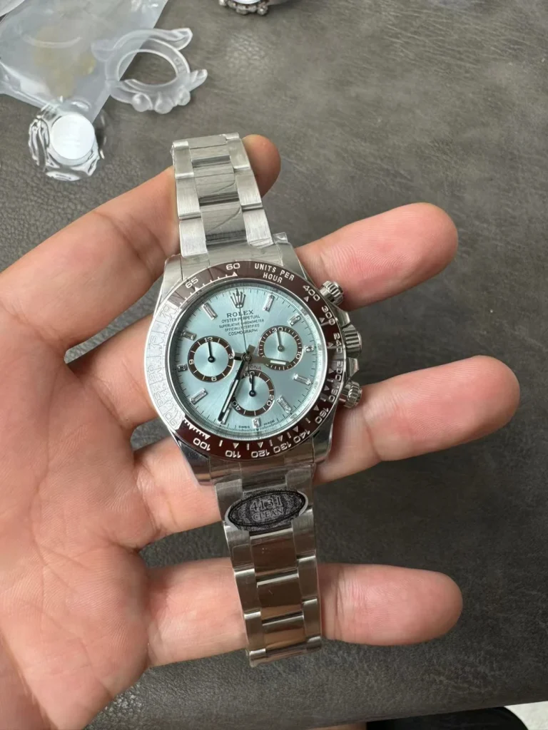 Clean Factory Rolex Daytona 126506 40mm SH4131 Ice Blue Dial T Diamond Markers Bracelet