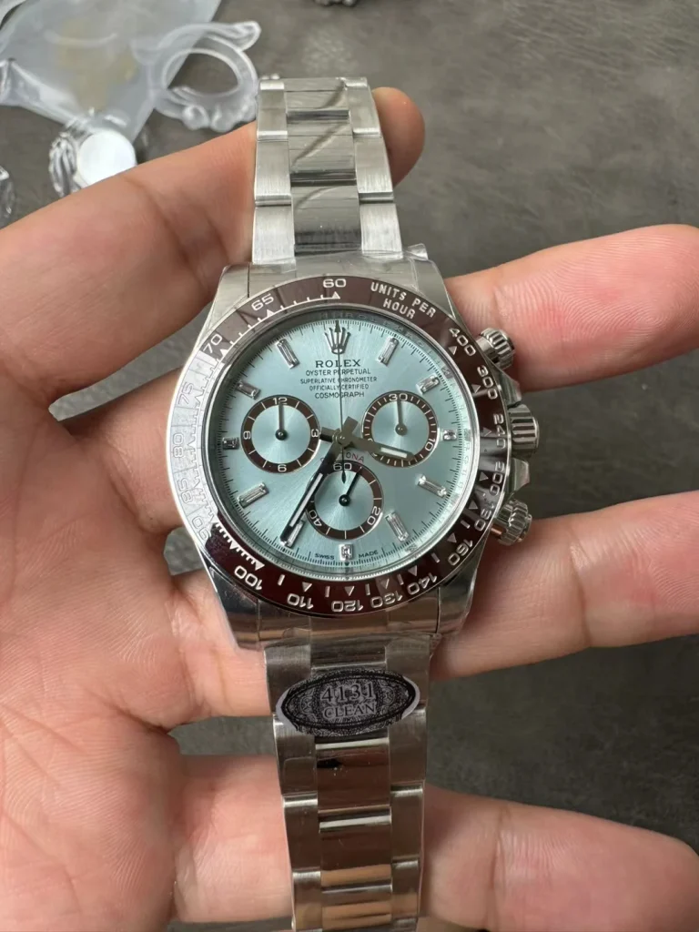 Clean Factory Rolex Daytona 126506 40mm SH4131 Ice Blue Dial T Diamond Markers Bracelet