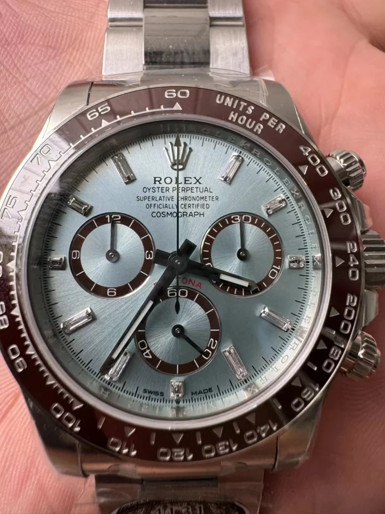 Clean Factory Rolex Daytona 126506 40mm SH4131 Ice Blue Dial T Diamond Markers Bracelet