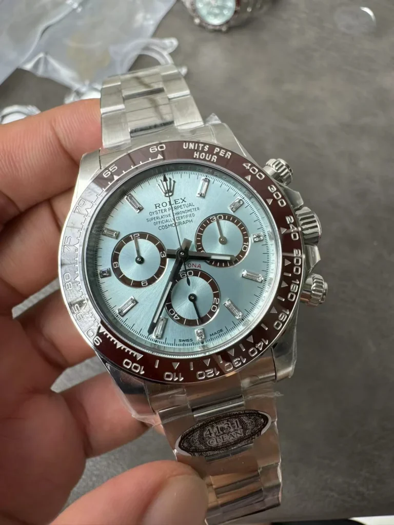 Clean Factory Rolex Daytona 126506 40mm SH4131 Ice Blue Dial T Diamond Markers Bracelet