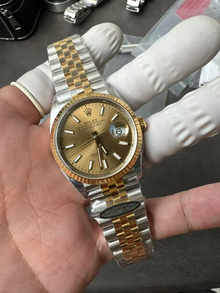 Clean Factory Rolex Datejust 126233 36mm SH3235 Yellow gold dial Jubilee bracelet
