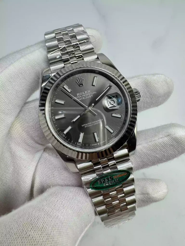 Clean Factory Rolex Datejust 126334 41mm SH3235 Gray Dial with Stick Markers Jubilee bracelet
